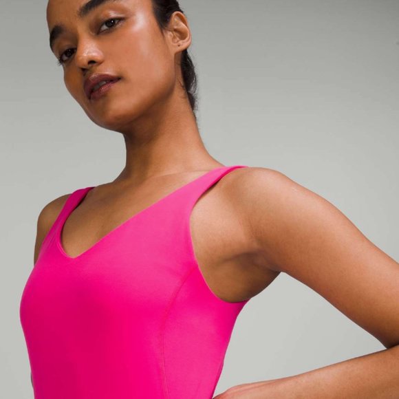 Lululemon Align Bodysuit 8" Sonic Pink ONSIE Size 10 - NEW! - Picture 3 of 15